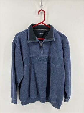 Westbury Sports Classics Vintage Men’s Navy Quarter-Zip Pullover Sweater